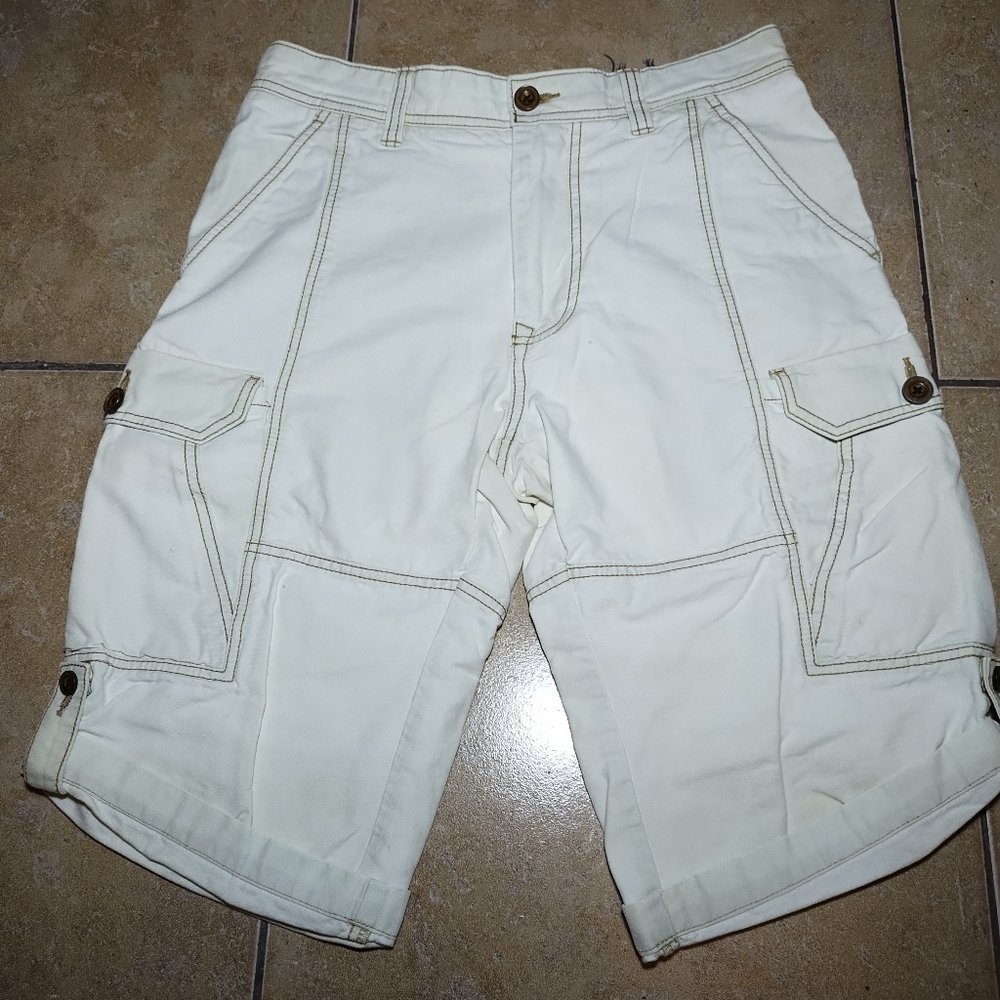 Hagar Men's White Cargo Shorts Size 32